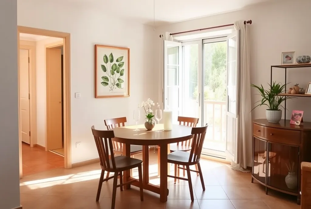Comedor de una vivienda tras la limpieza