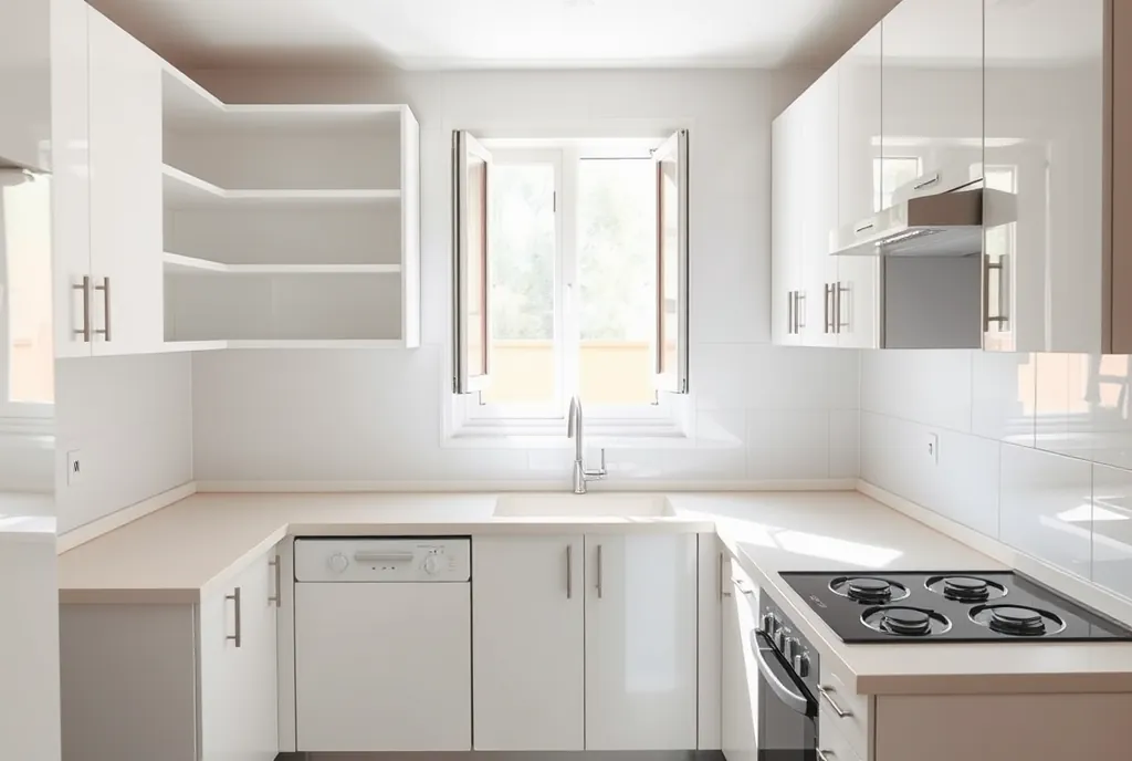 Cocina desinfectada de una vivienda