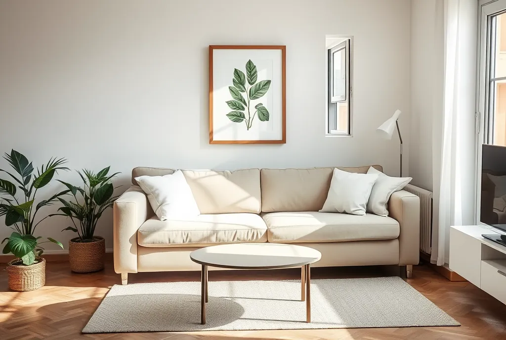 Salón de una vivienda tras la descontaminación